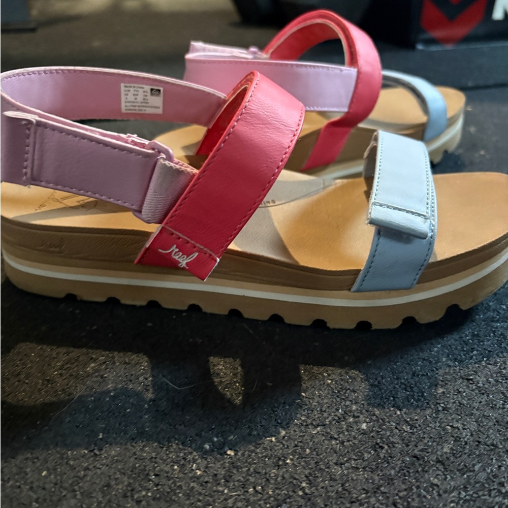 Reef Pink and Gray Women's Sandals